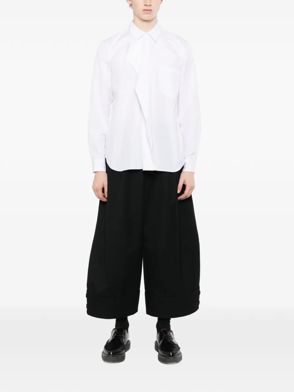 asymmetric-panel shirt