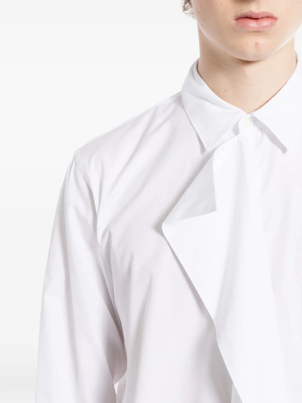 asymmetric-panel shirt