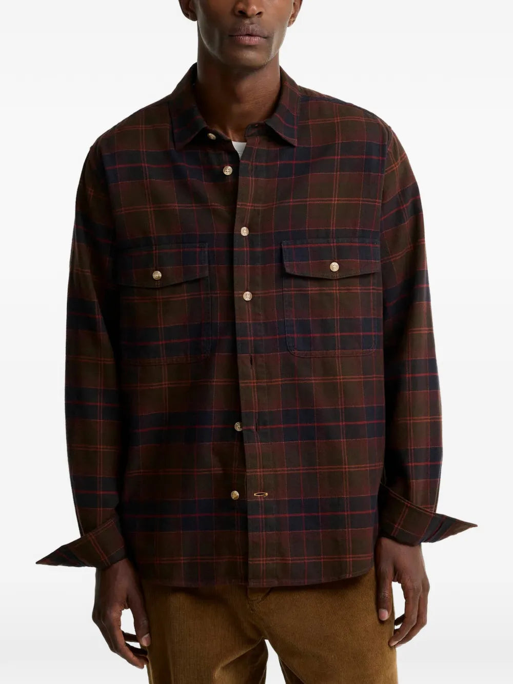 Armstrong tartan-check cotton shirt jacket