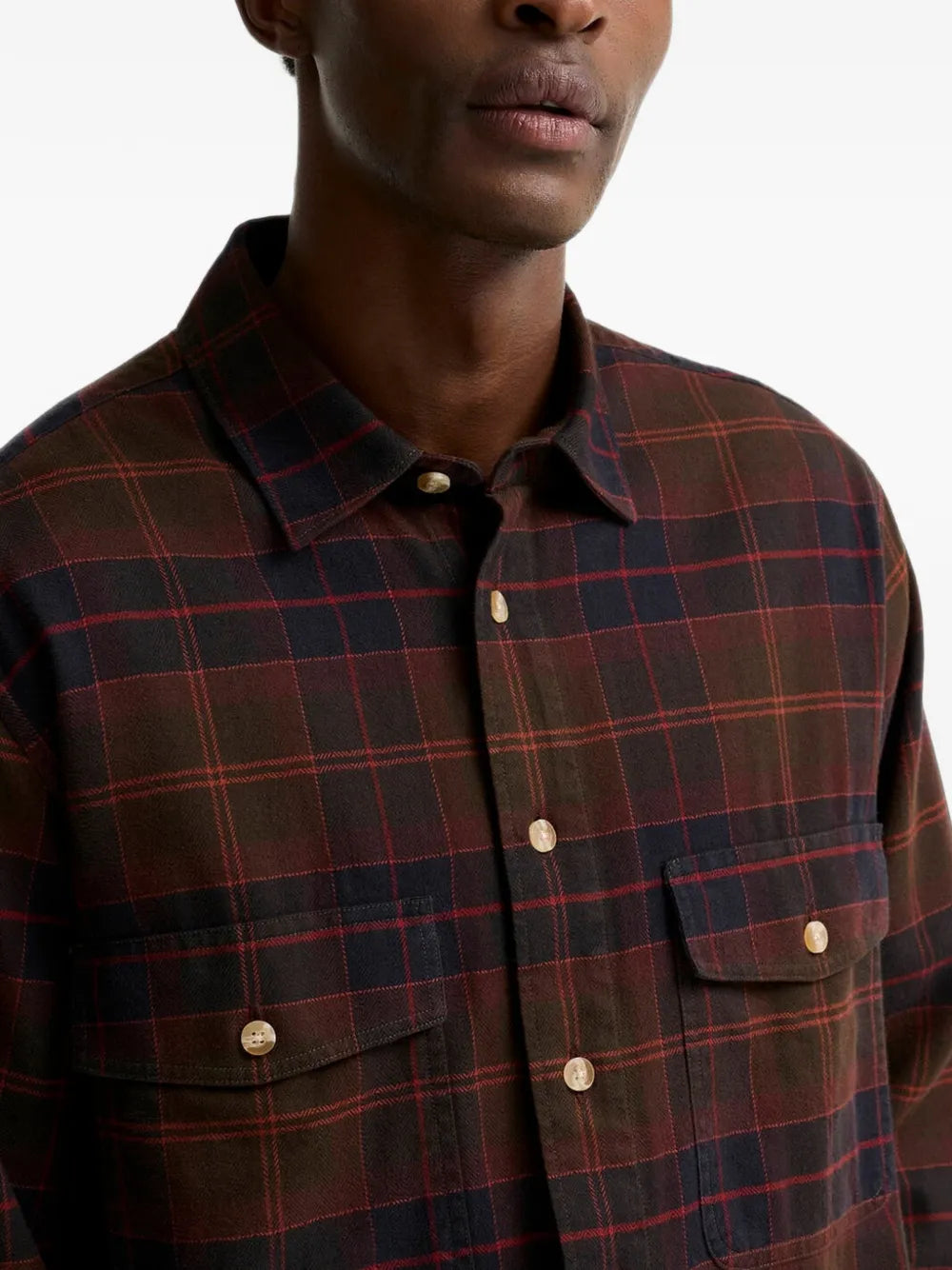 Armstrong tartan-check cotton shirt jacket