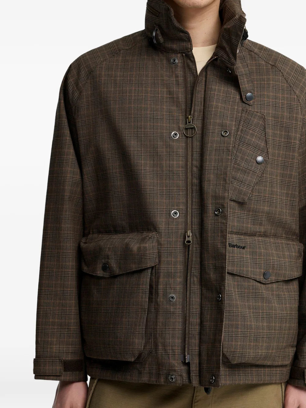 Transport Ursula check-pattern hooded jacket