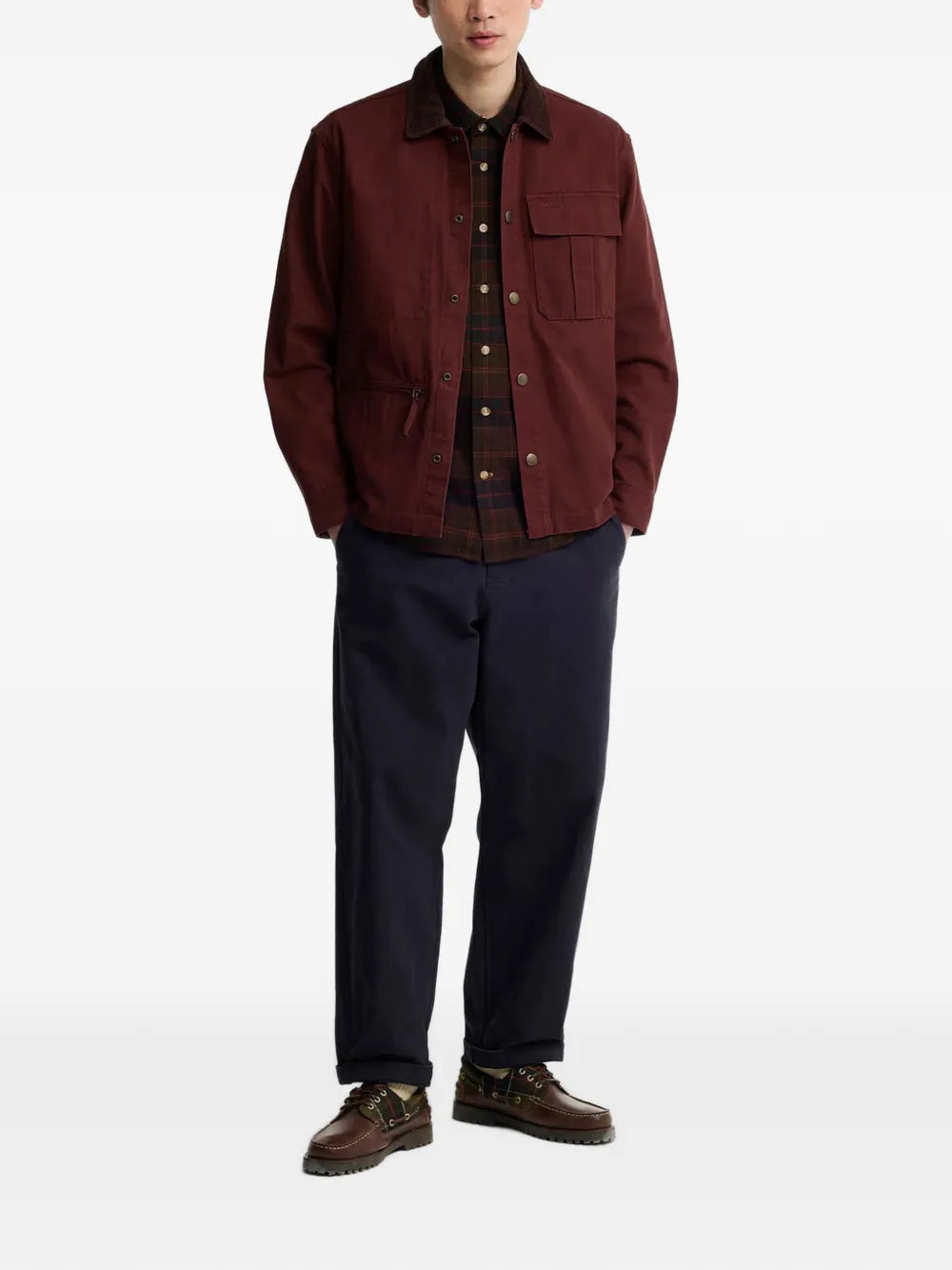 Ursula corduroy-collar overshirt