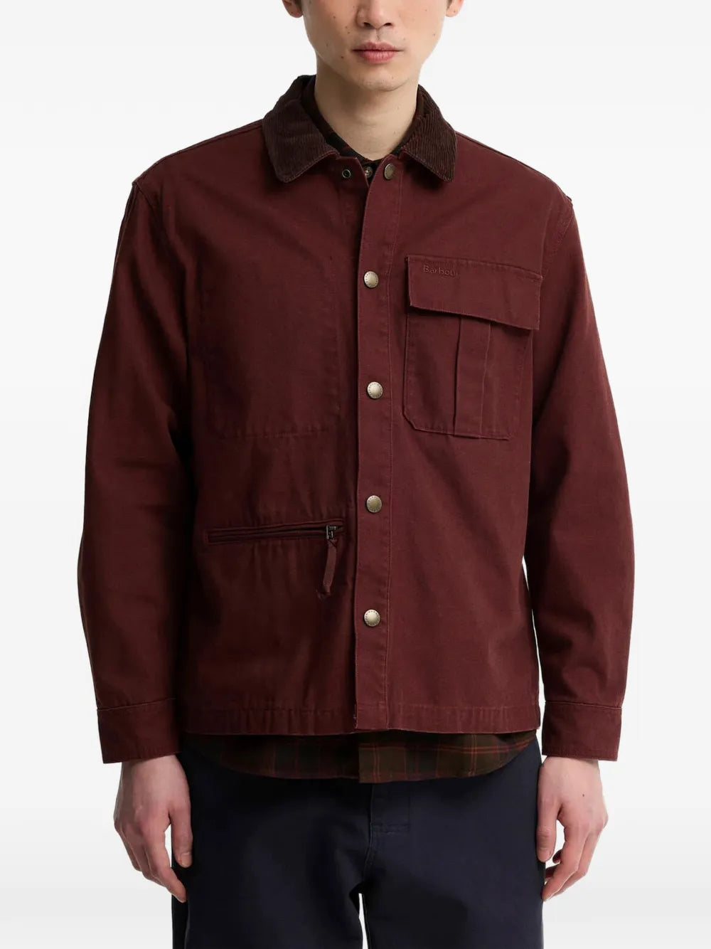 Ursula corduroy-collar overshirt