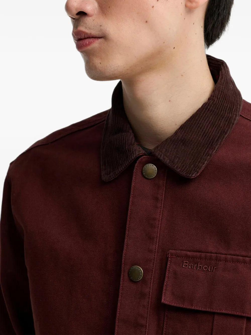 Ursula corduroy-collar overshirt