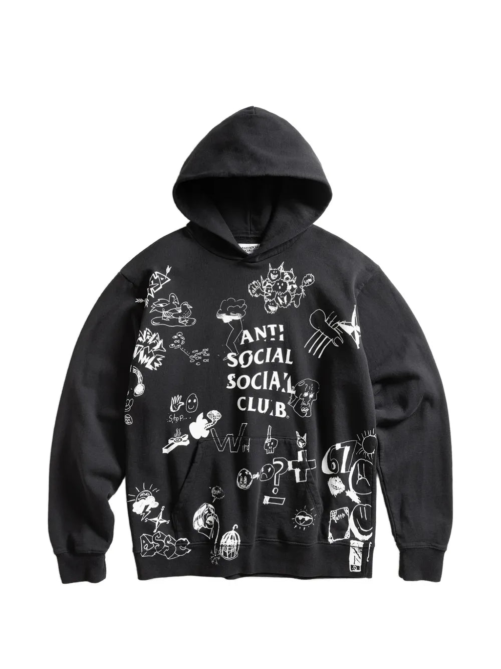illustrated-print hoodie