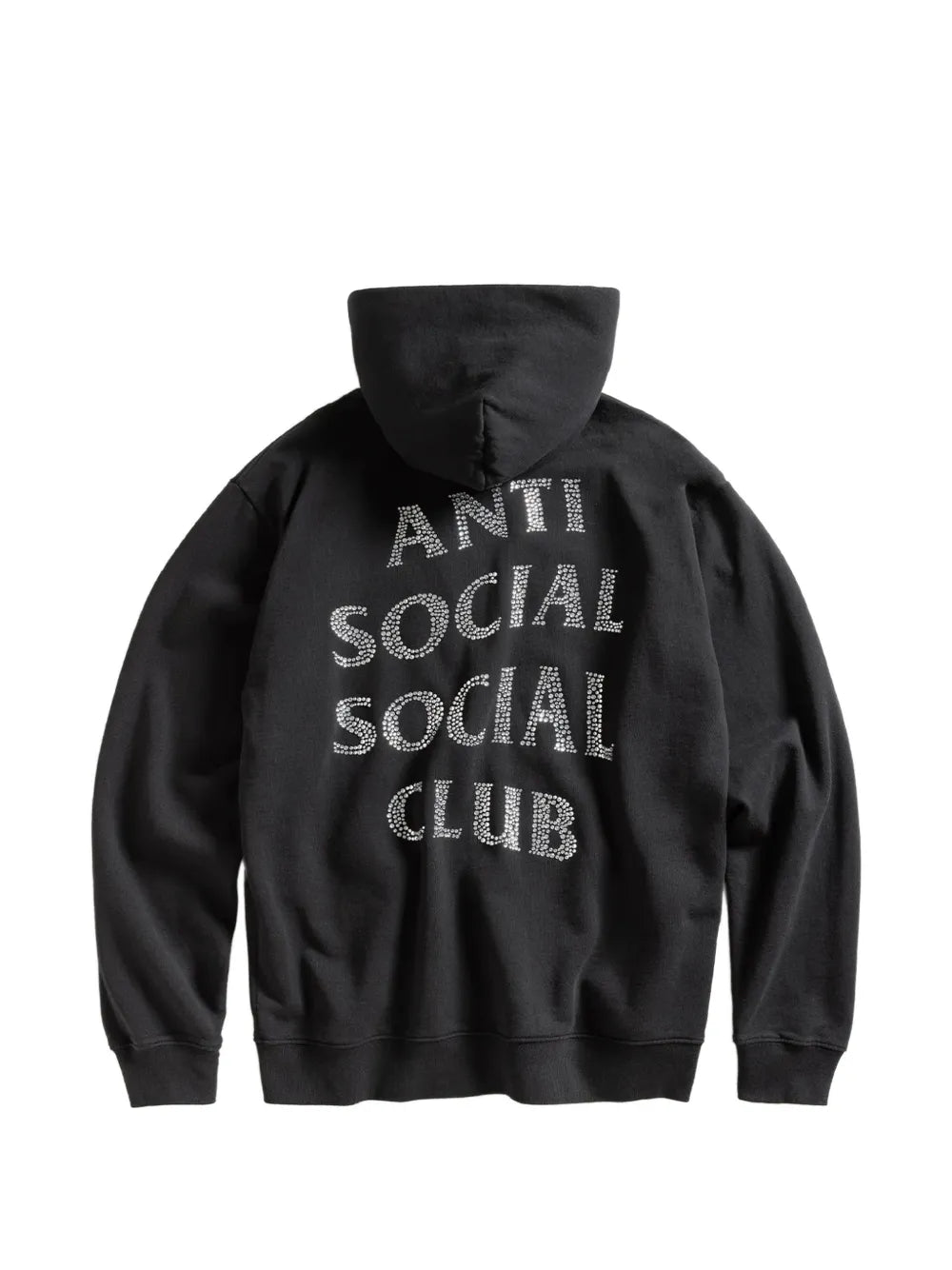 rhinestone-embellished zip-up hoodie