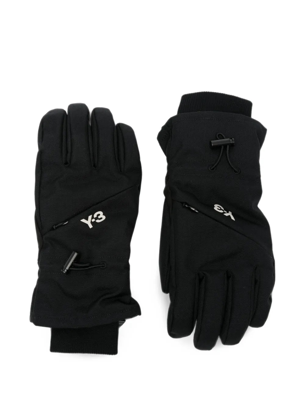 logo-print zip-detail gloves
