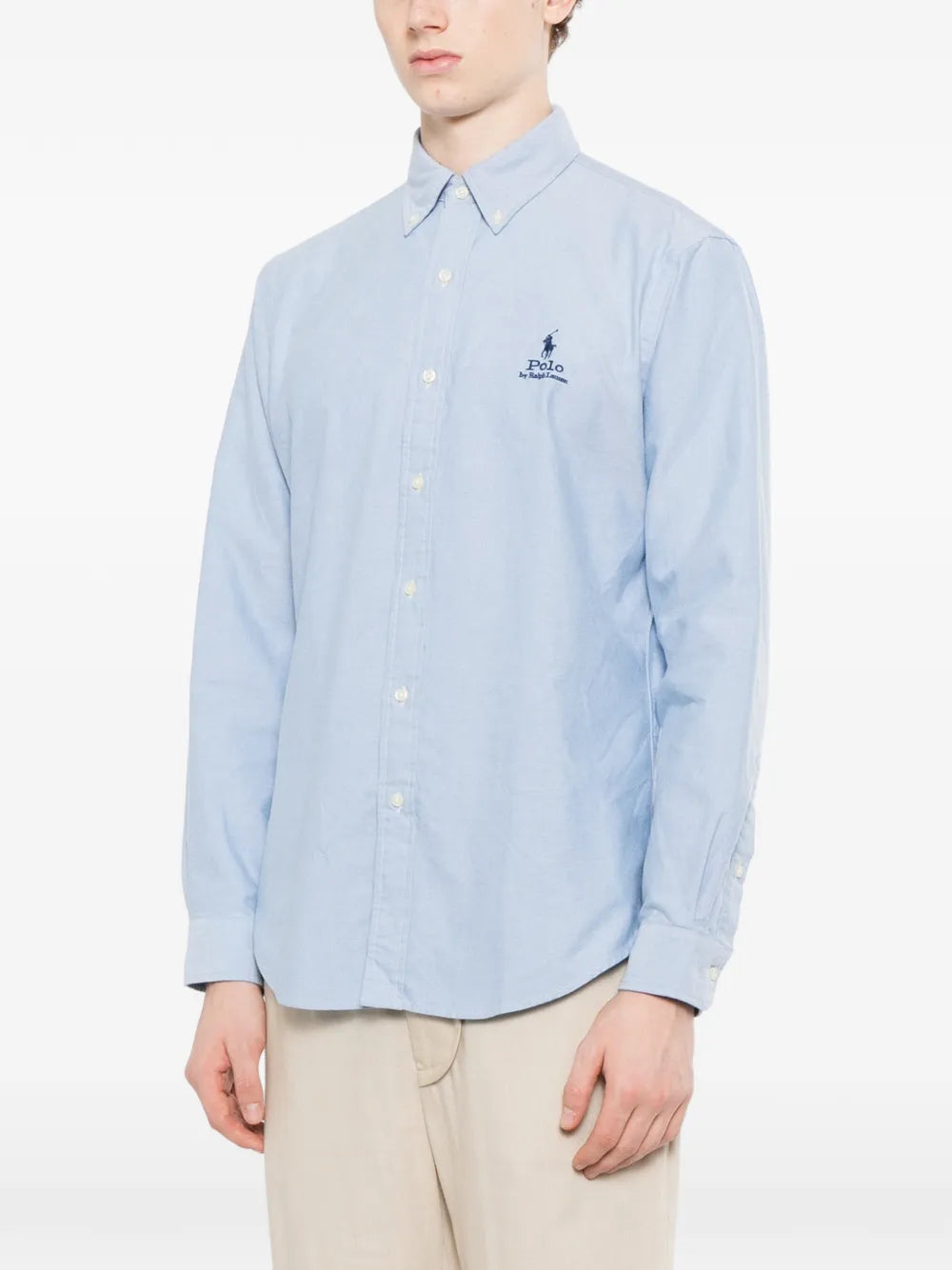 logo-embroidered oxford shirt