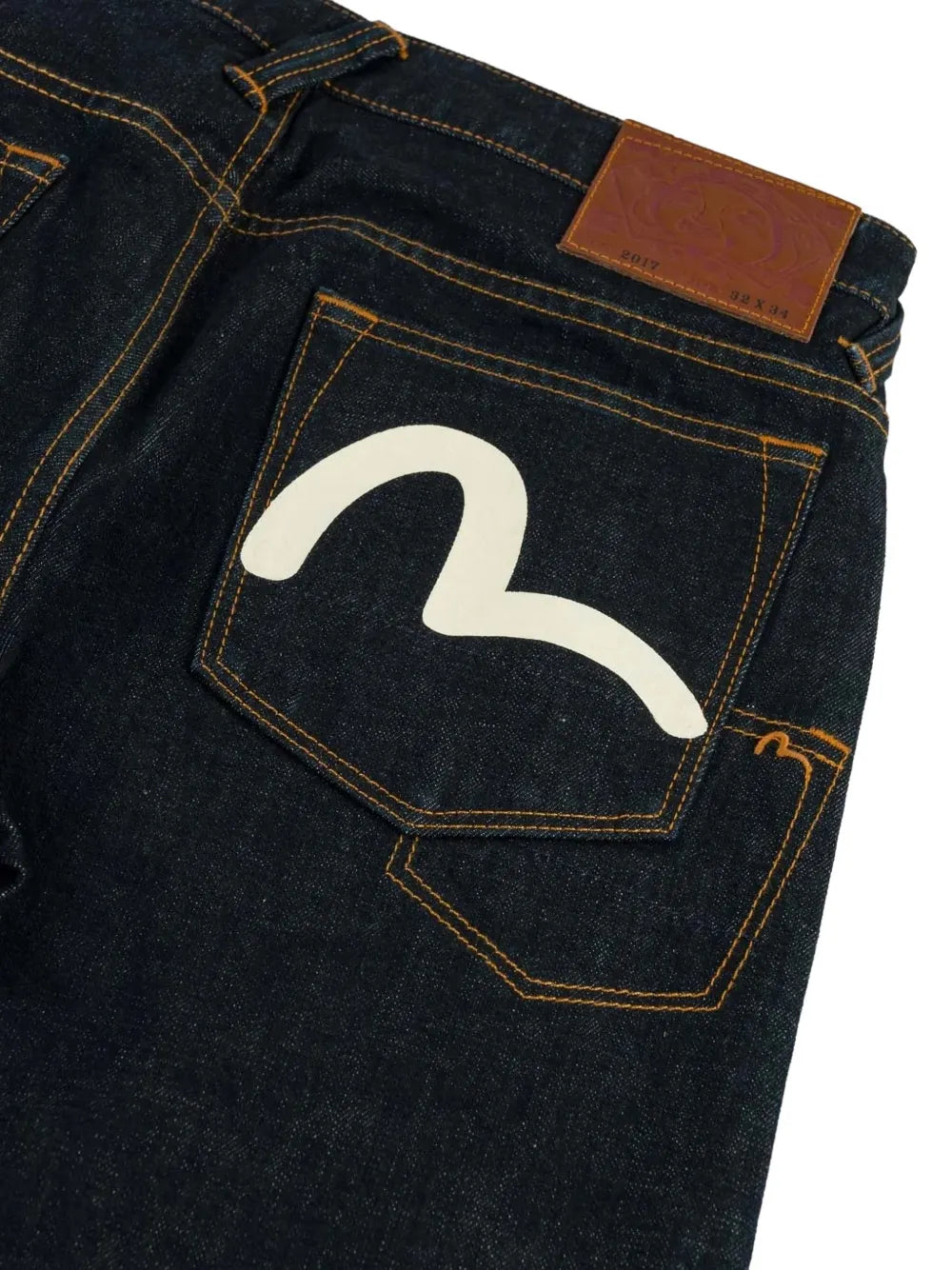 Seagull-print jeans