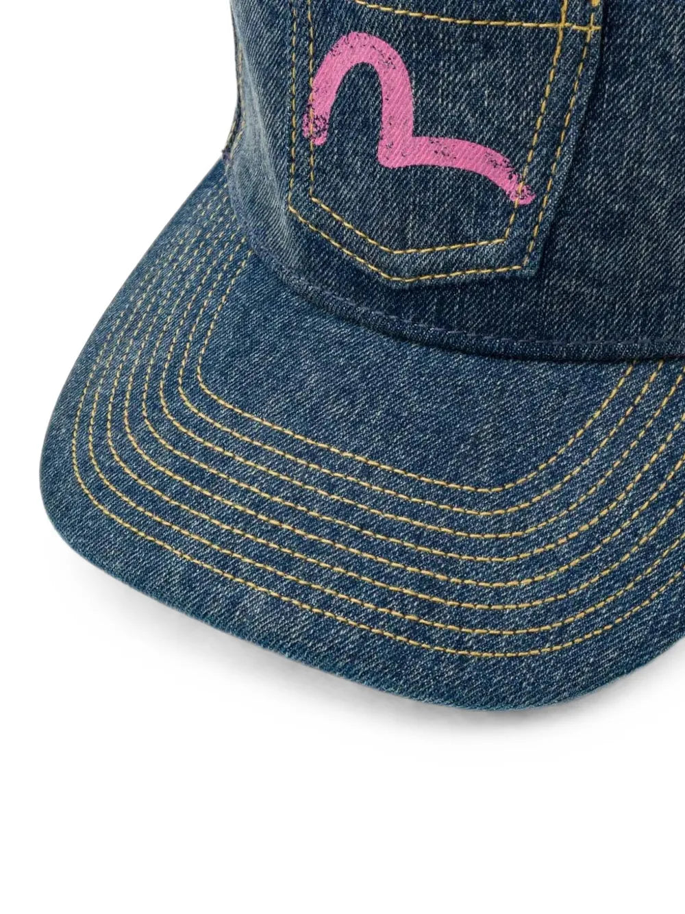 Seagull-print patch-pocket cap
