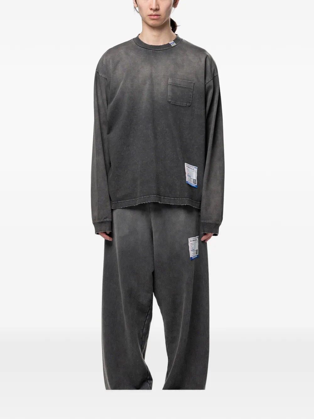 sun-faded like distressed long-sleeve T-shirt