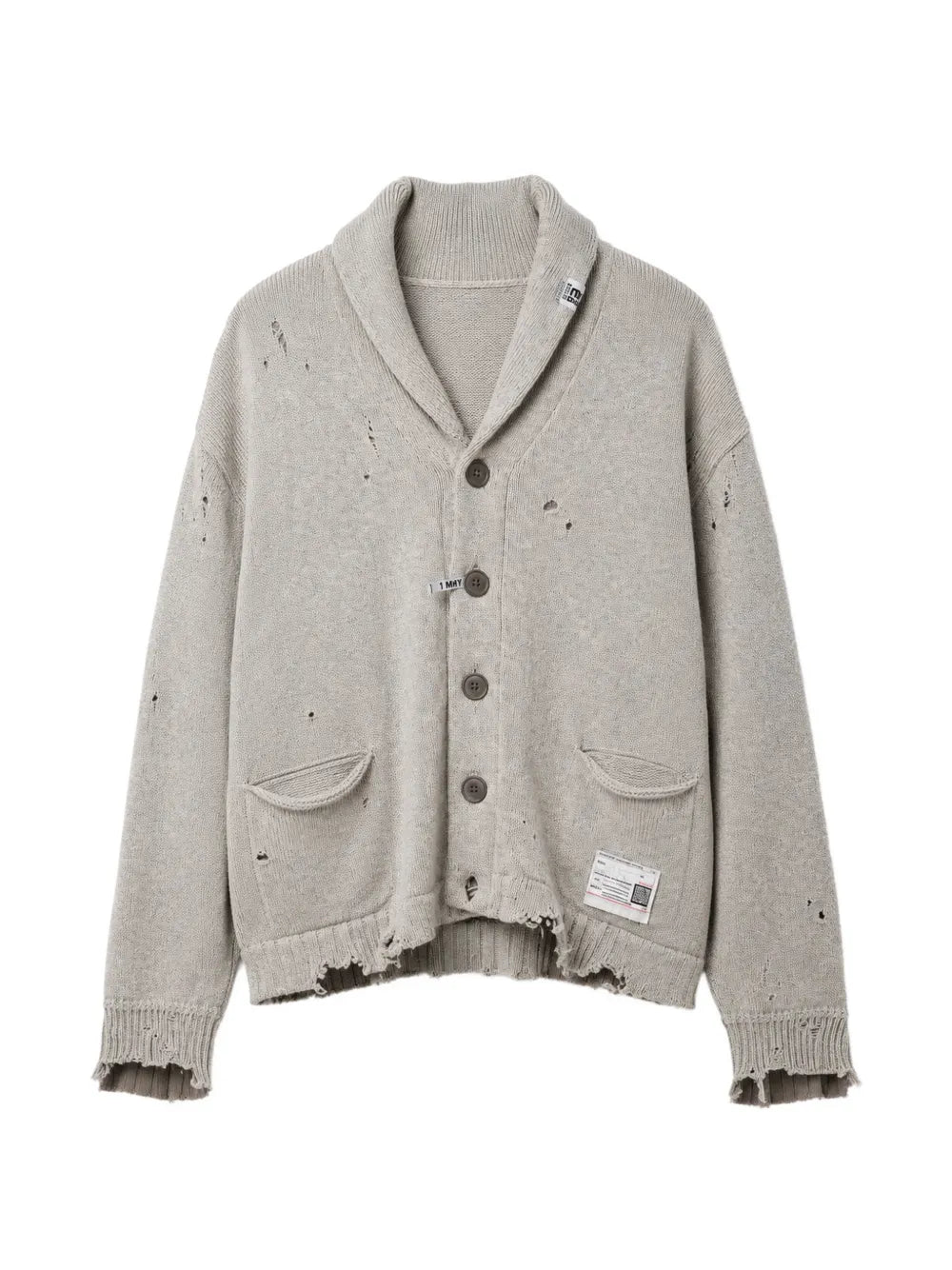 sweatshirt combined knit cardigan