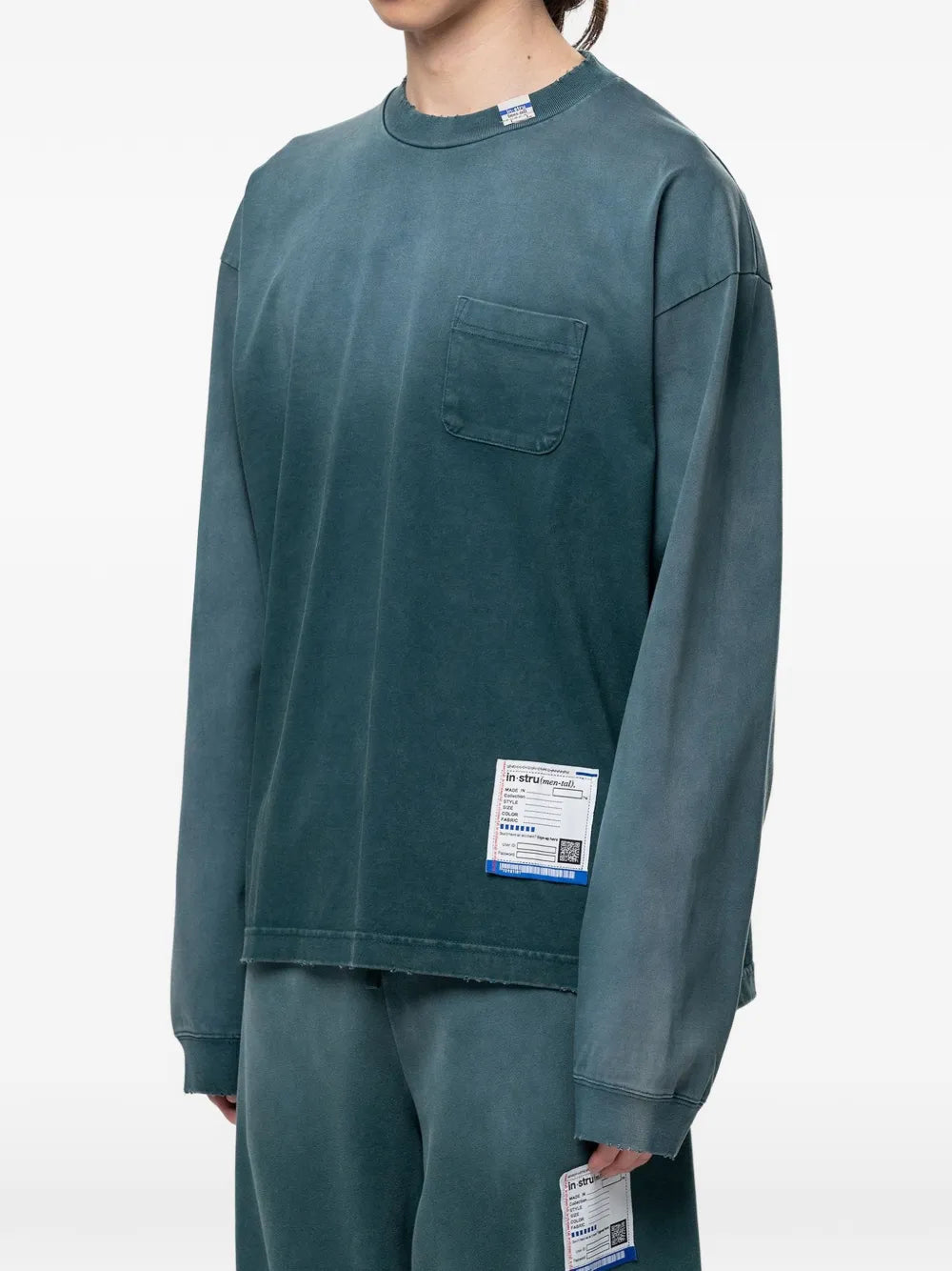sun-faded like distressed long-sleeve T-shirt