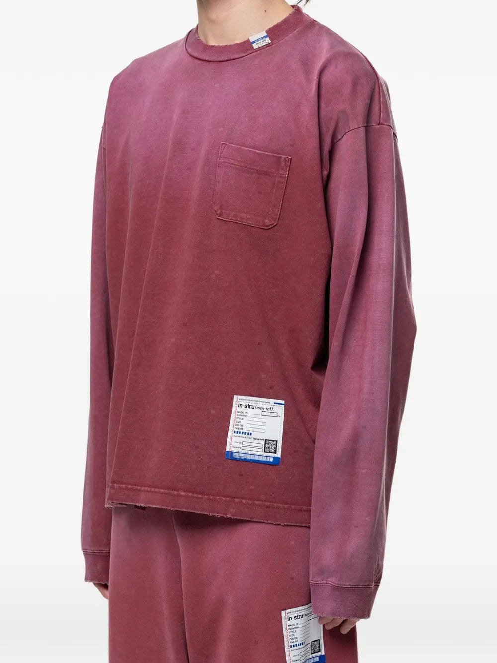 sun-faded like distressed long-sleeve T-shirt
