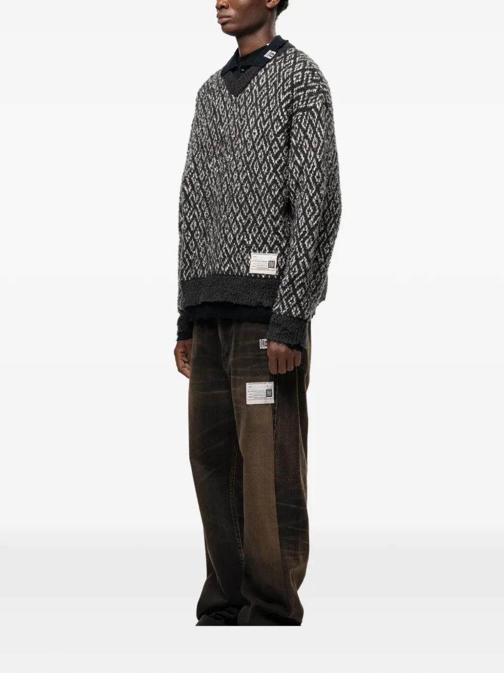 layered knit sweater