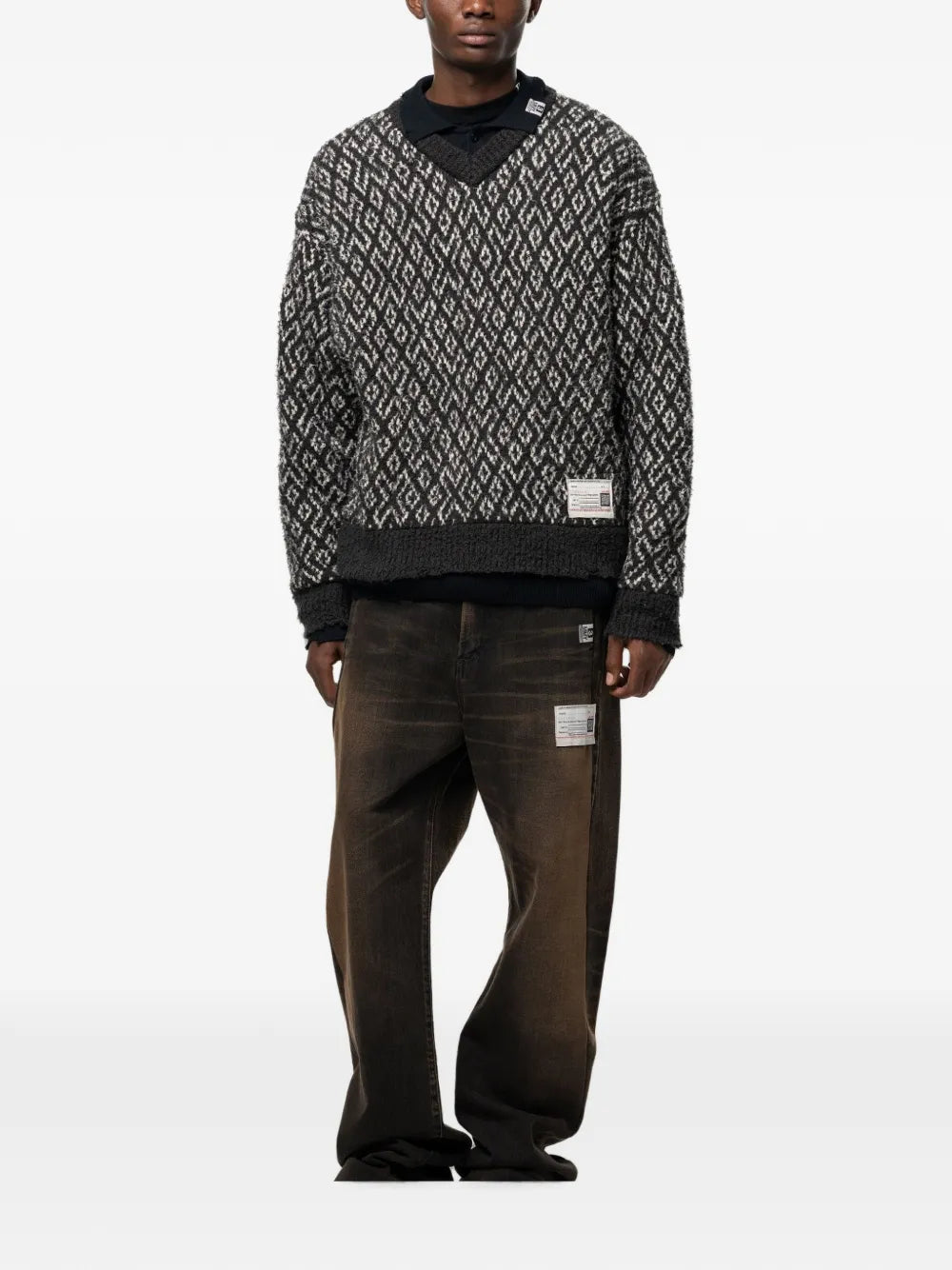 layered knit sweater