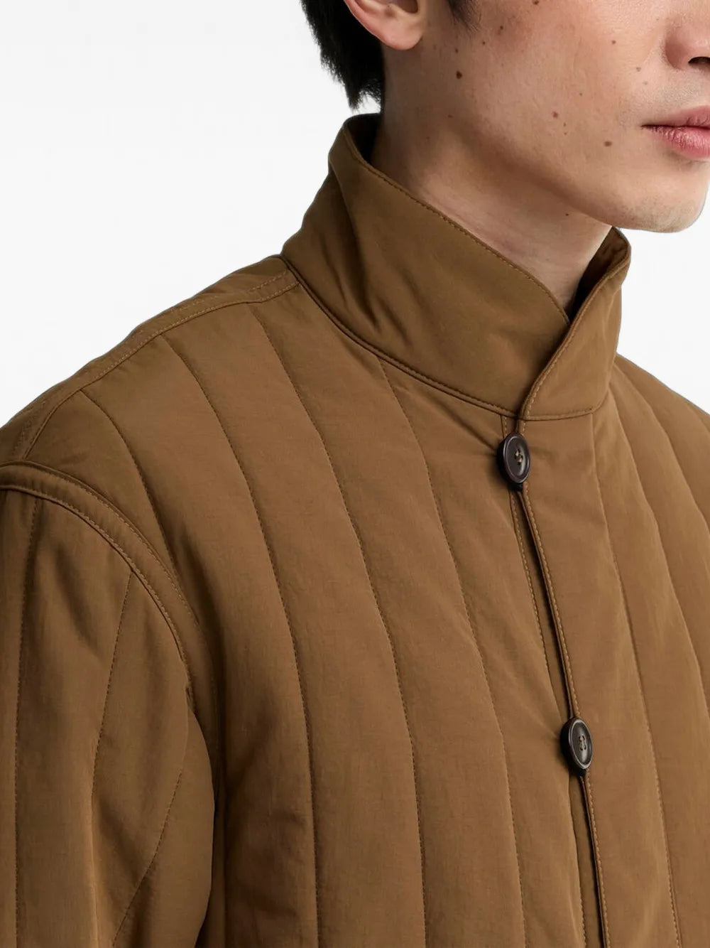 quilted high-neck jacket