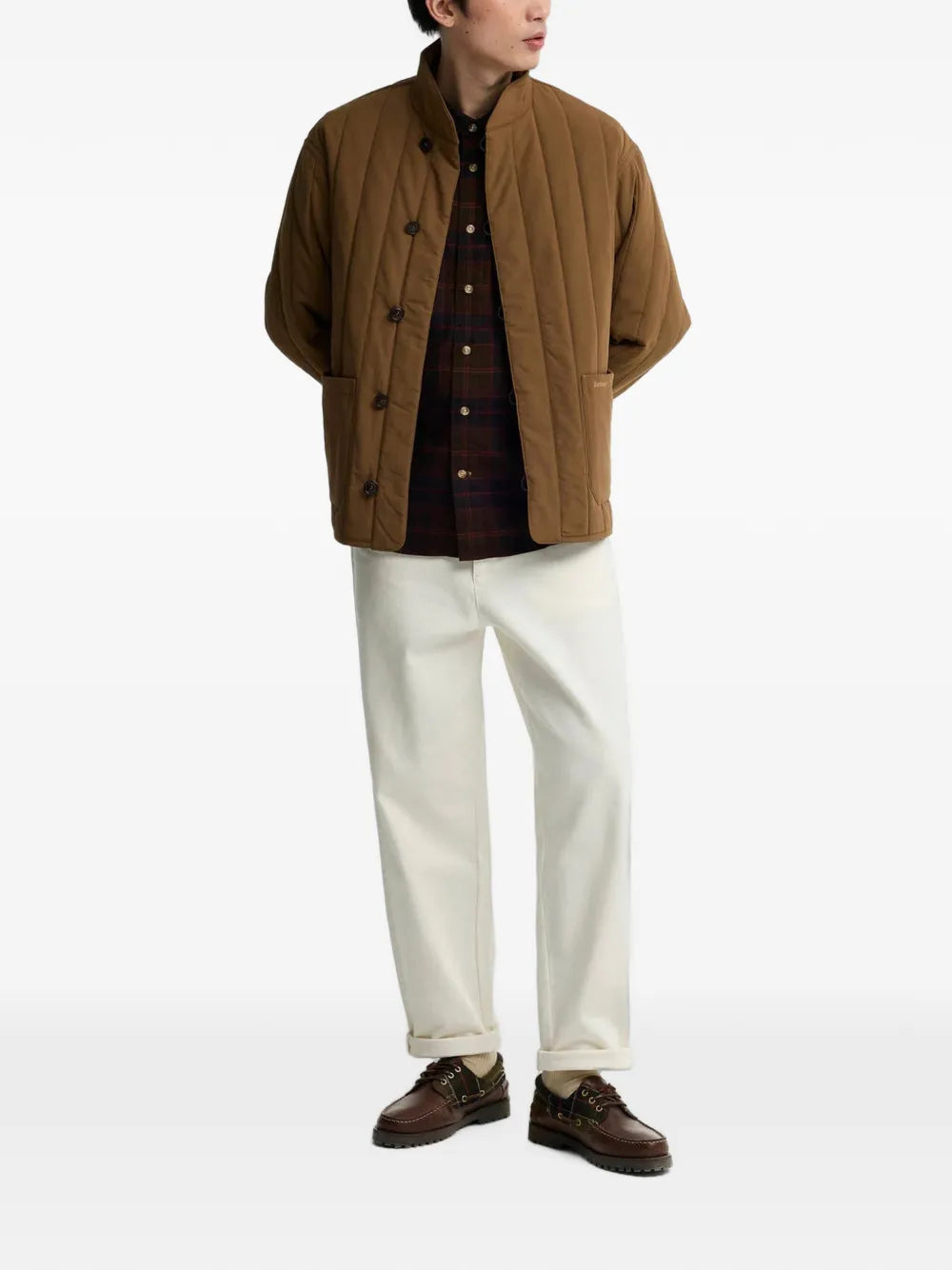 quilted high-neck jacket