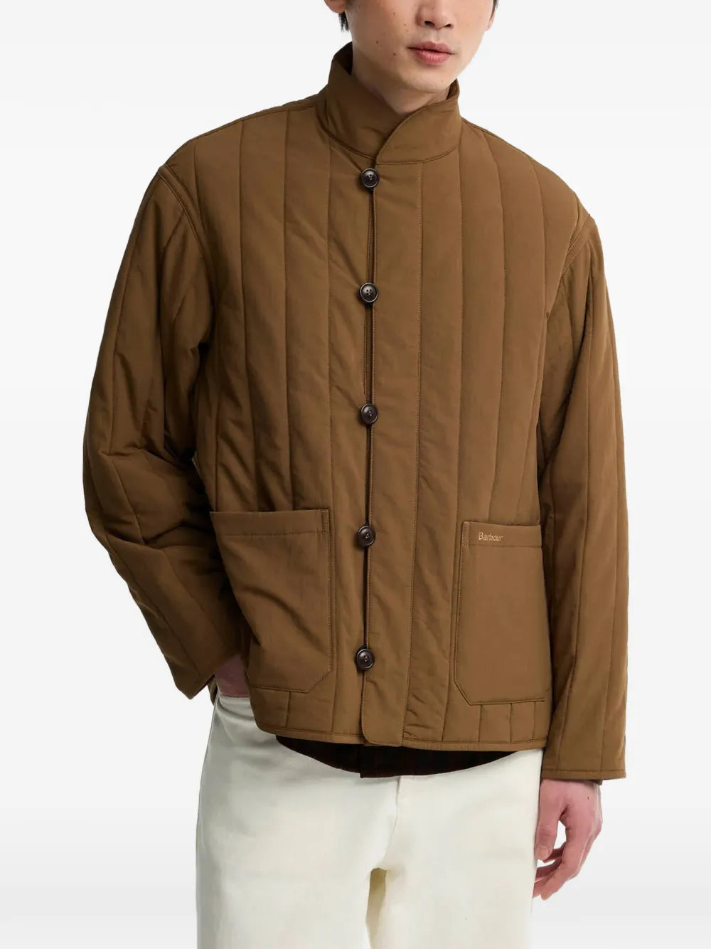 quilted high-neck jacket