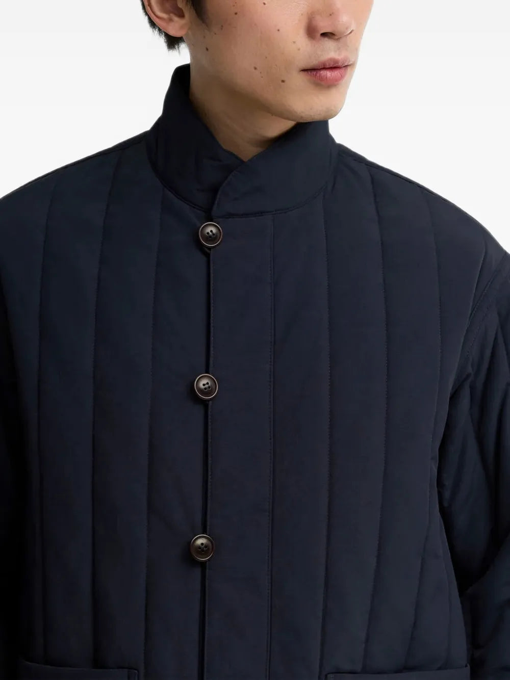 quilted high-neck jacket