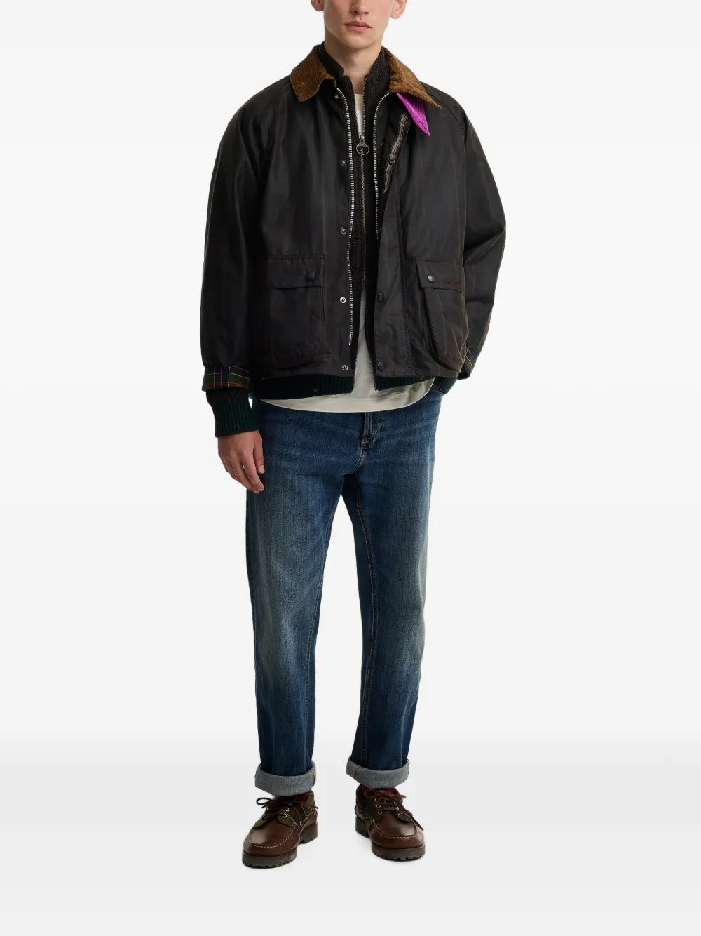x Paul Smith corduroy-collar jacket