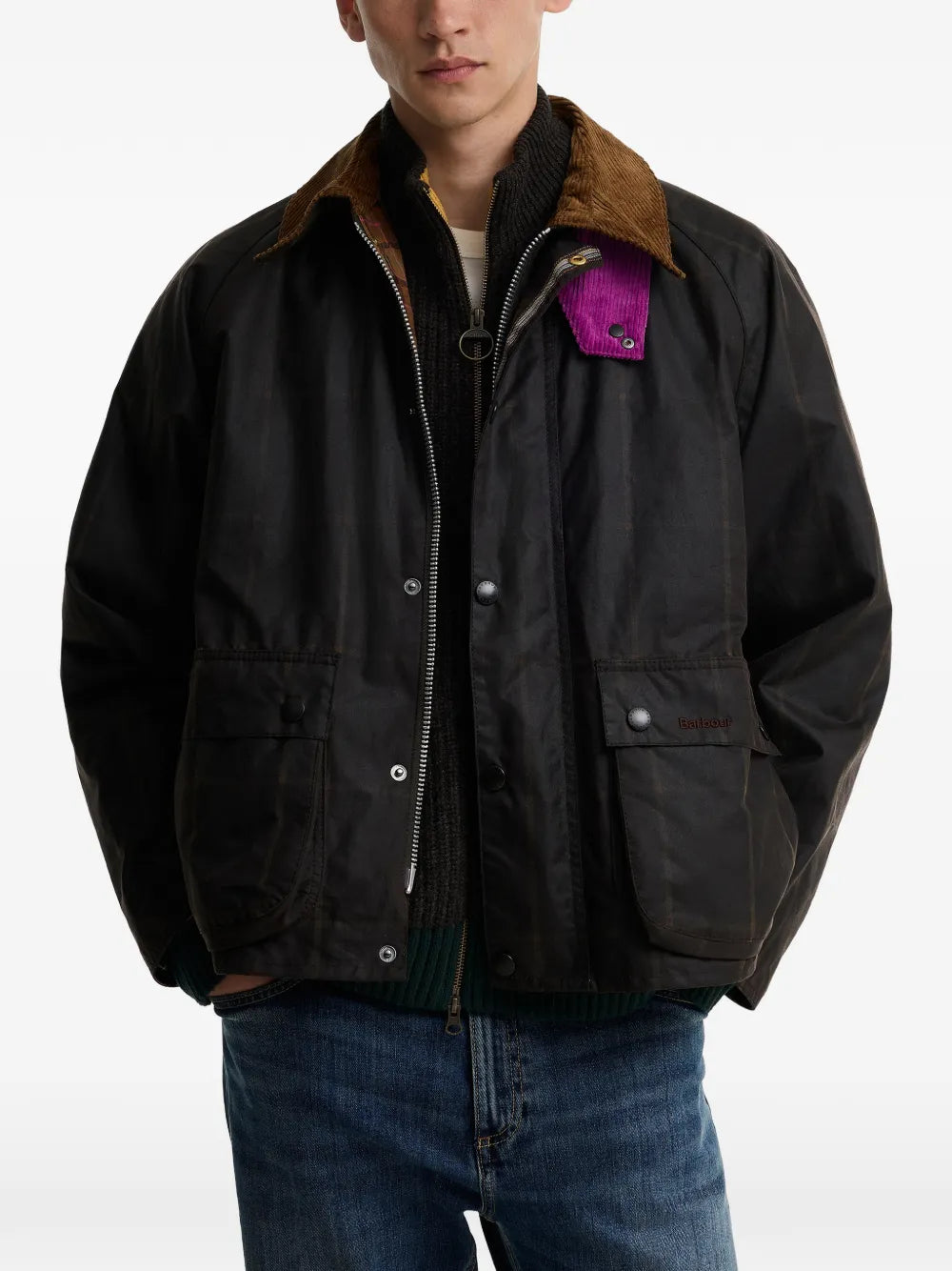 x Paul Smith corduroy-collar jacket