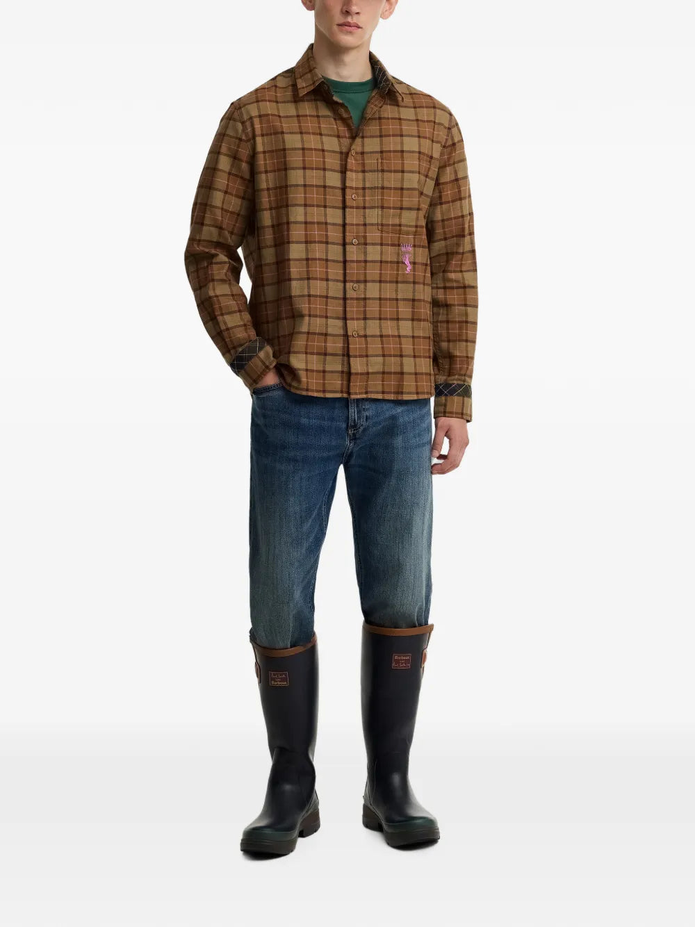 x Paul Smith tartan-pattern long-sleeve shirt