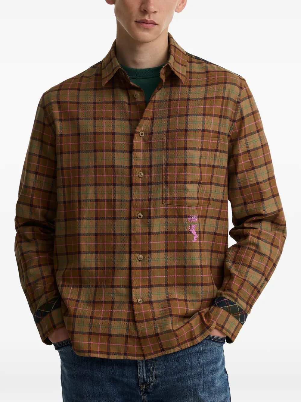 x Paul Smith tartan-pattern long-sleeve shirt