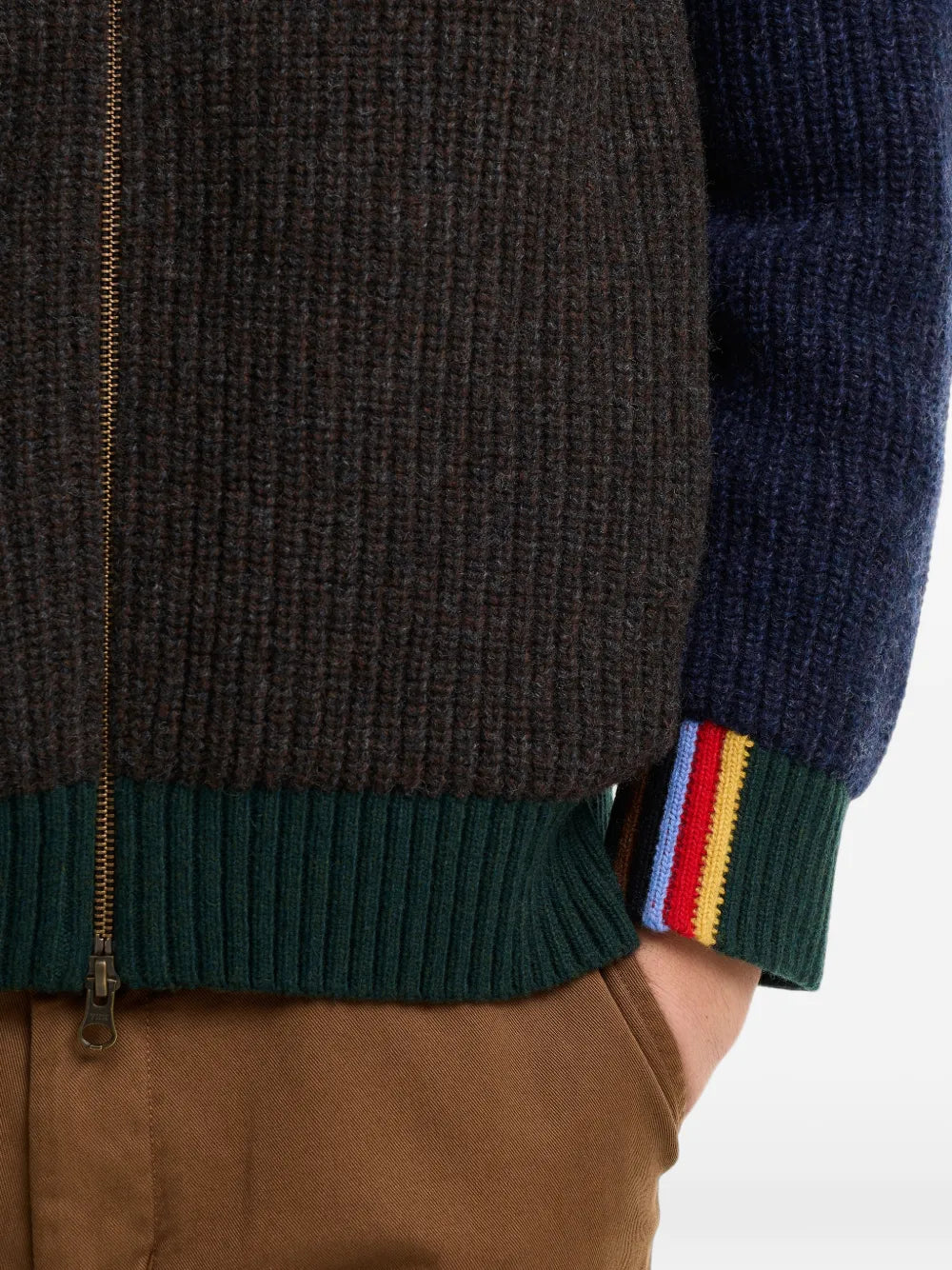 x Paul Smith Gamefair cable-knit zip-up cardigan