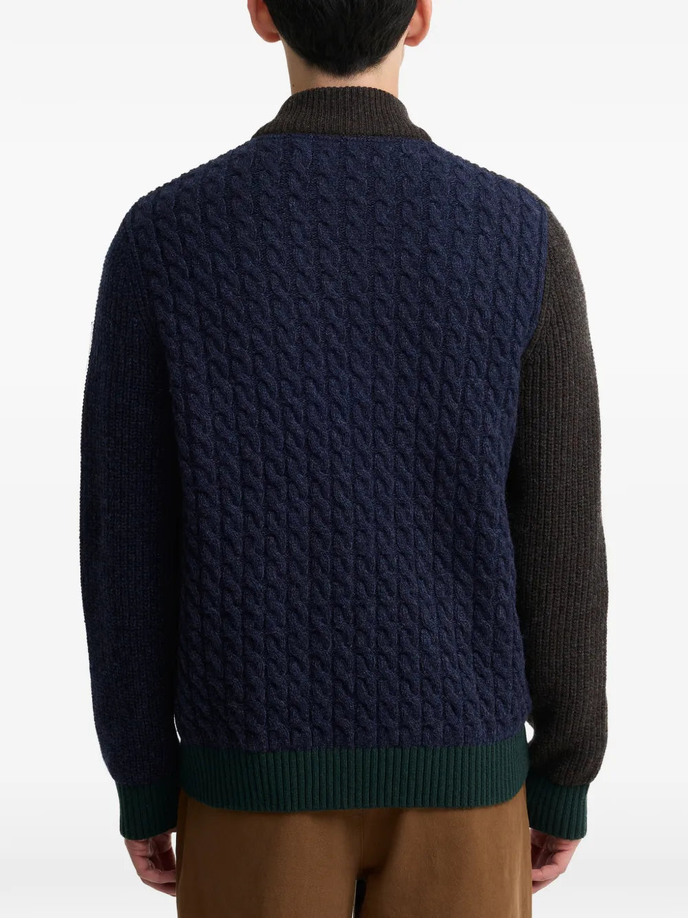 x Paul Smith Gamefair cable-knit zip-up cardigan