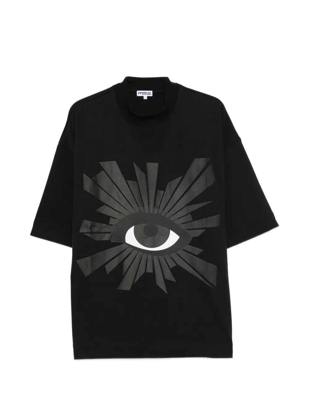 graphic-print high-neck T-shirt