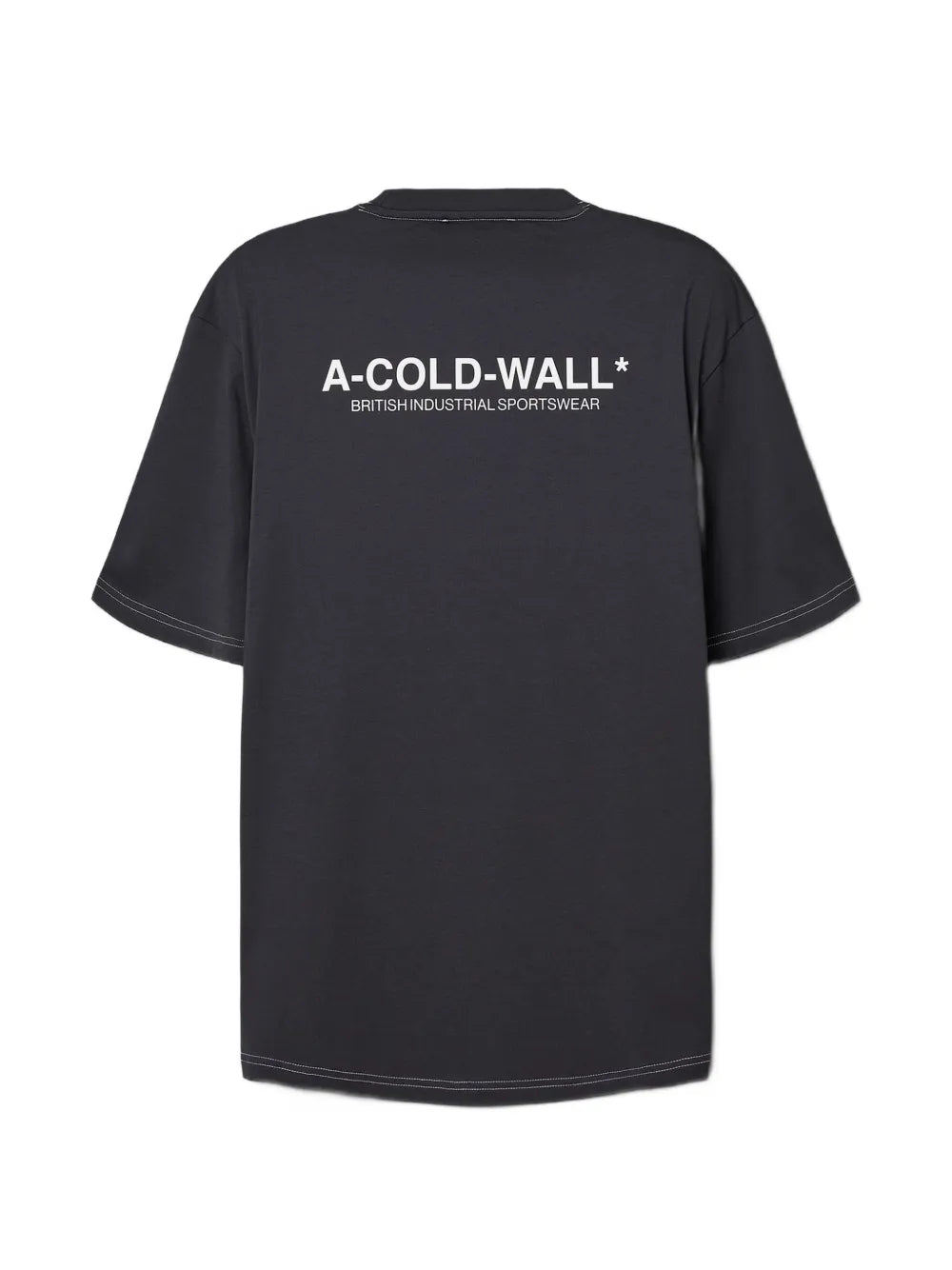 logo-print contrast-stitch T-shirt