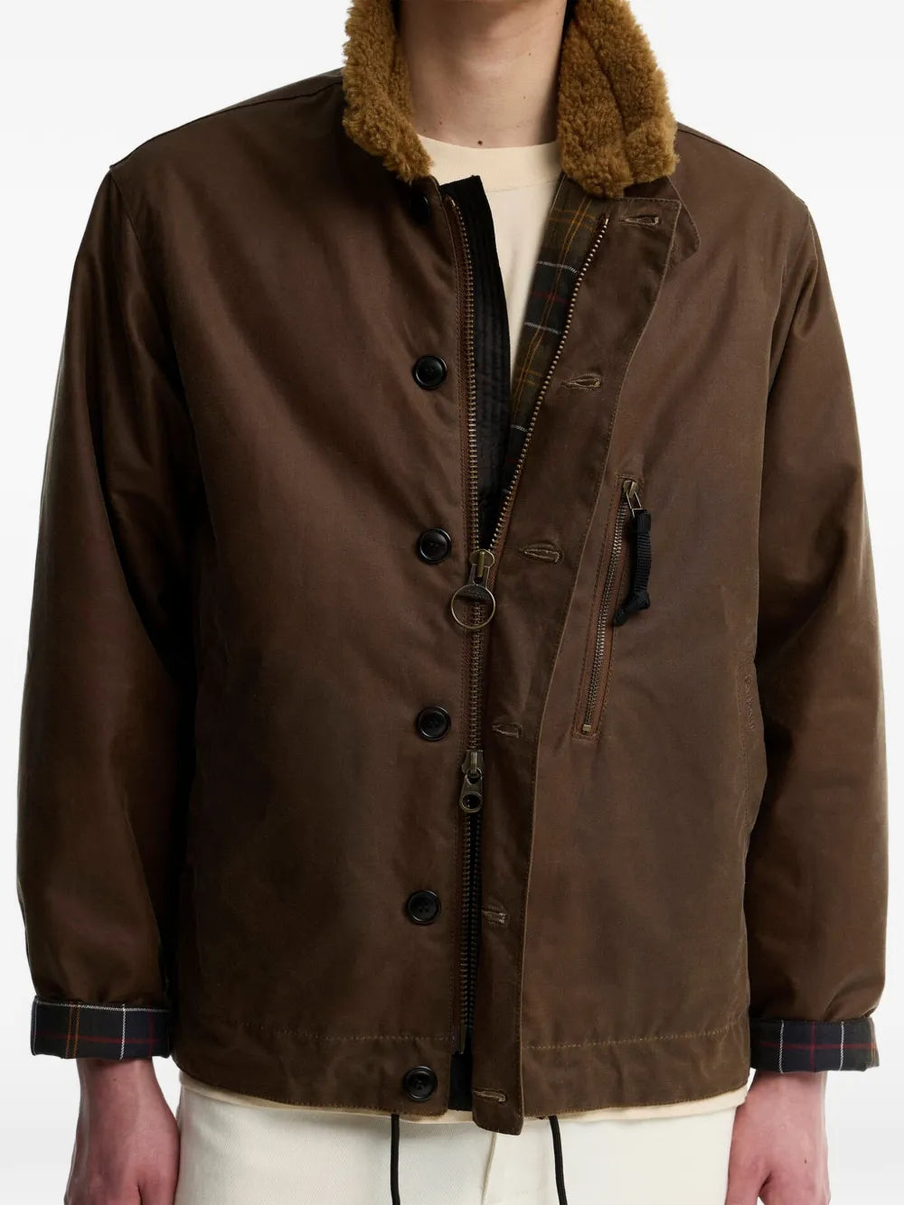 fleece-collar jacket