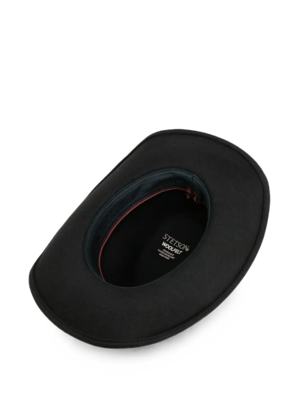 feather-detail leather-trimmed hat