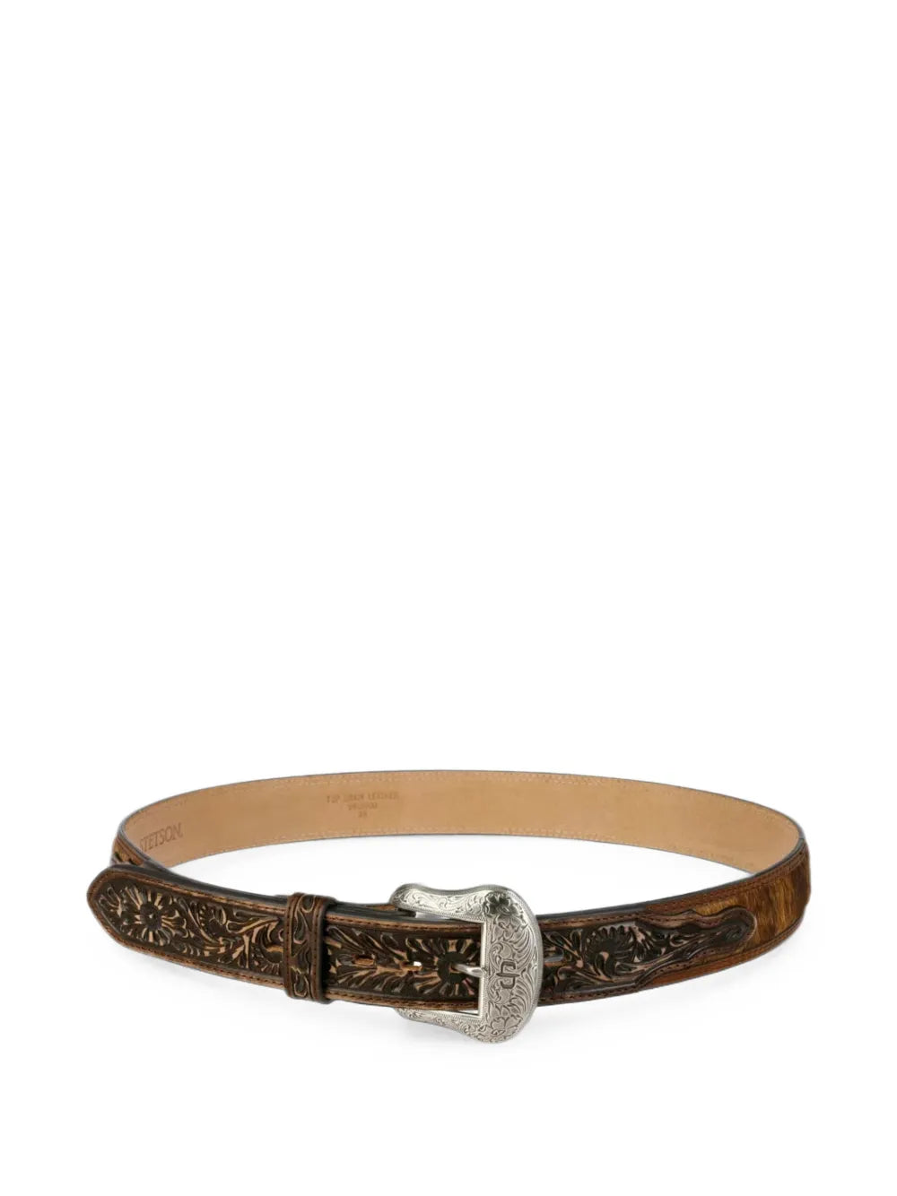 tooled calf-hair belt