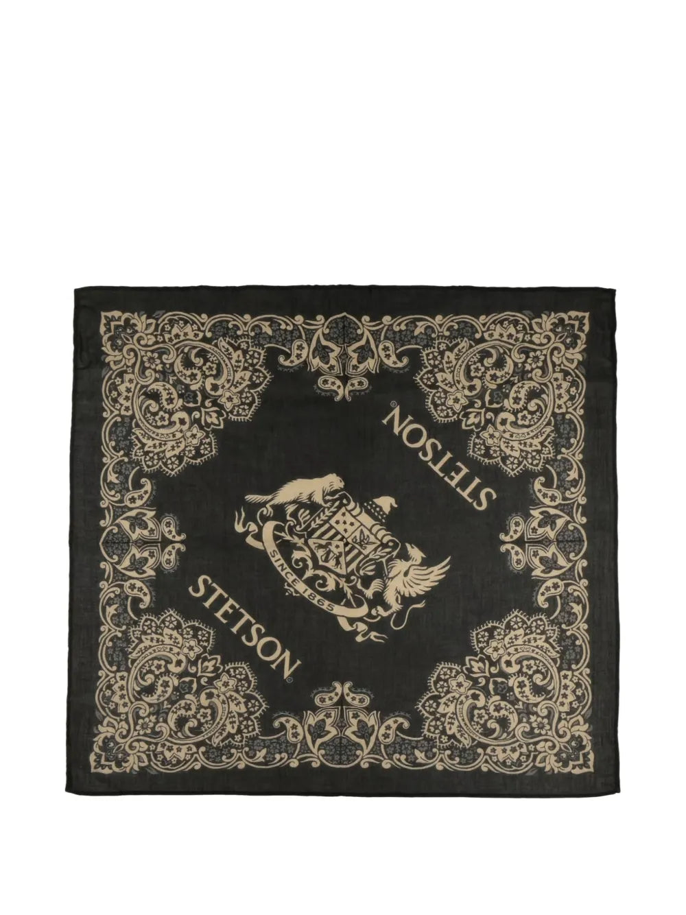 logo-print paisley-pattern scarf