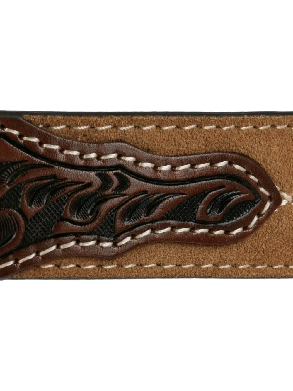 floral-tooled leather belt