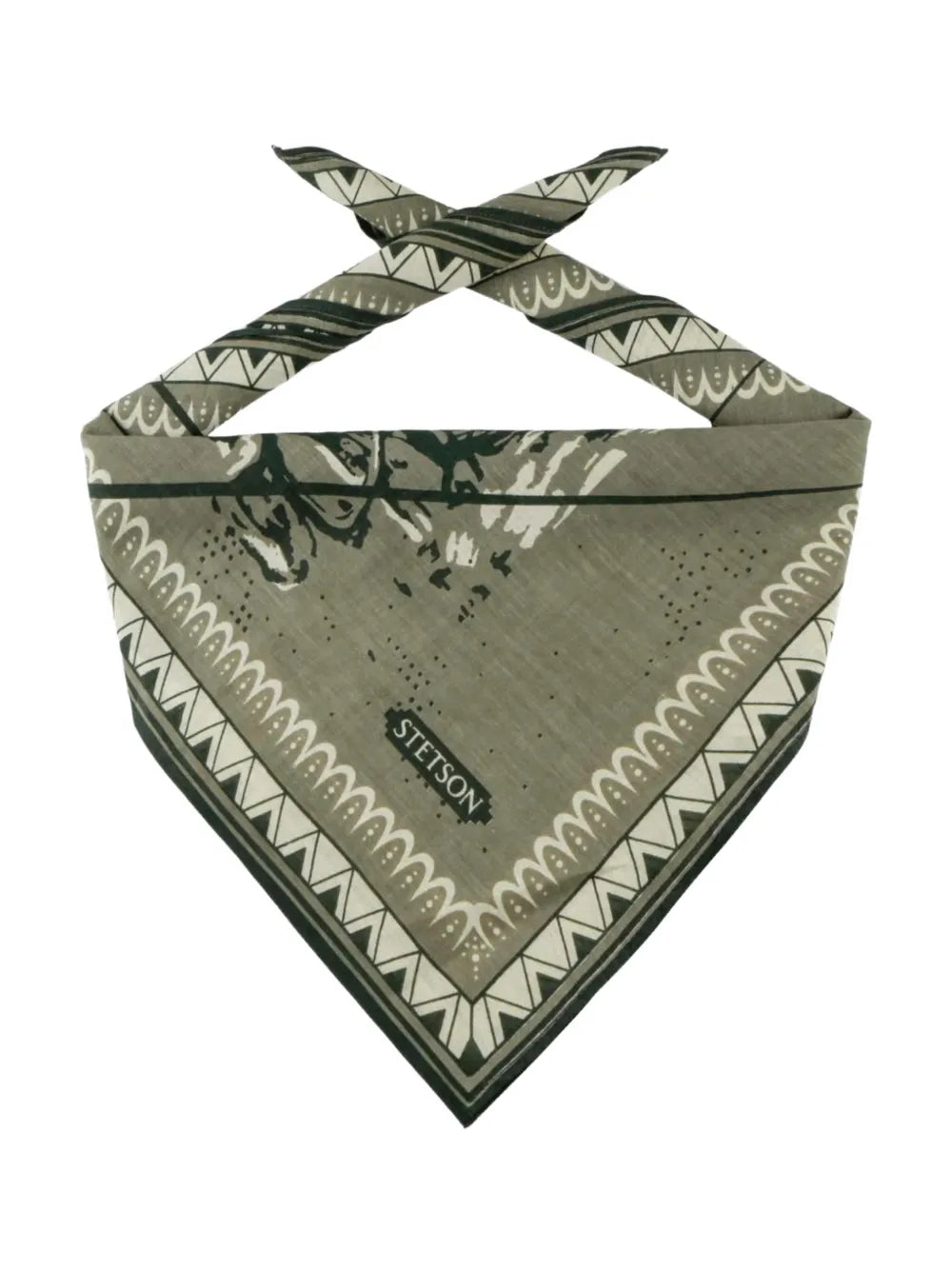 graphic-print cotton scarf