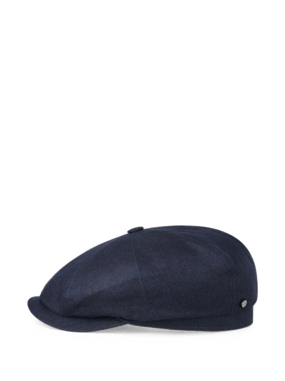 herringbone wool flat cap