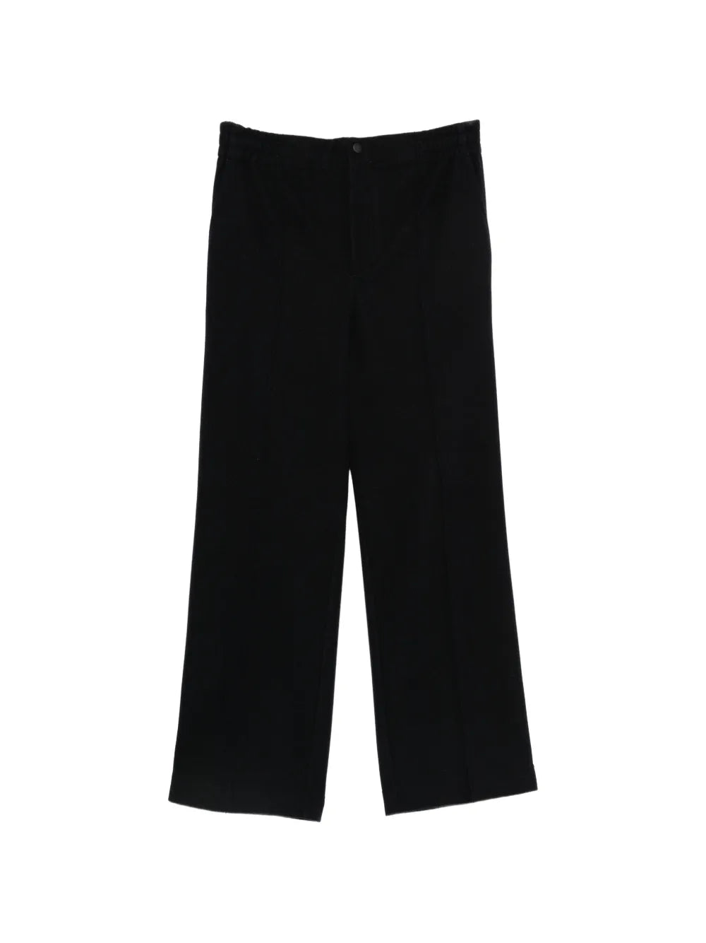 logo-patch straight-leg trousers