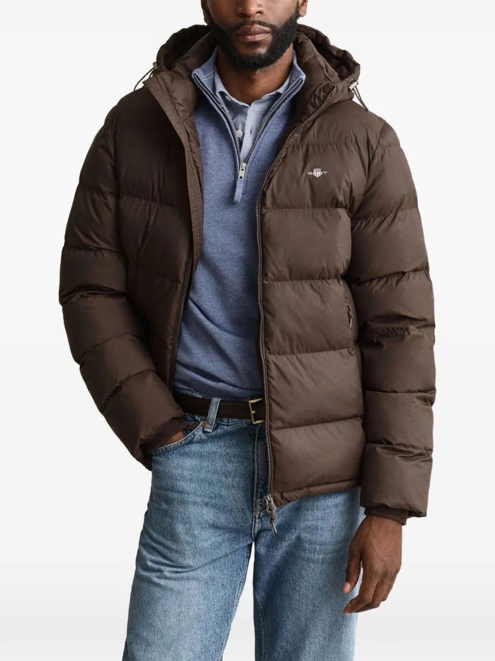 hooded padded jacket