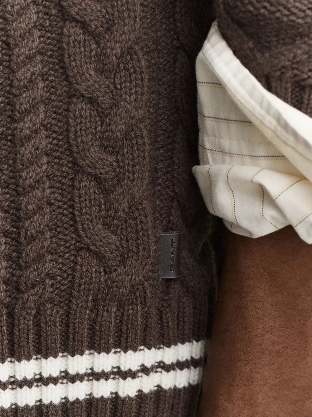 cable-knit wool cardigan