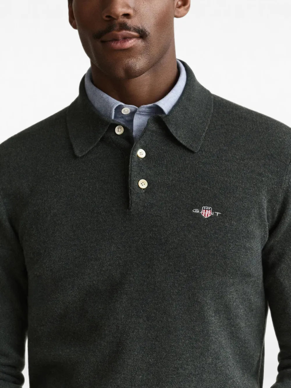 long-sleeve polo shirt