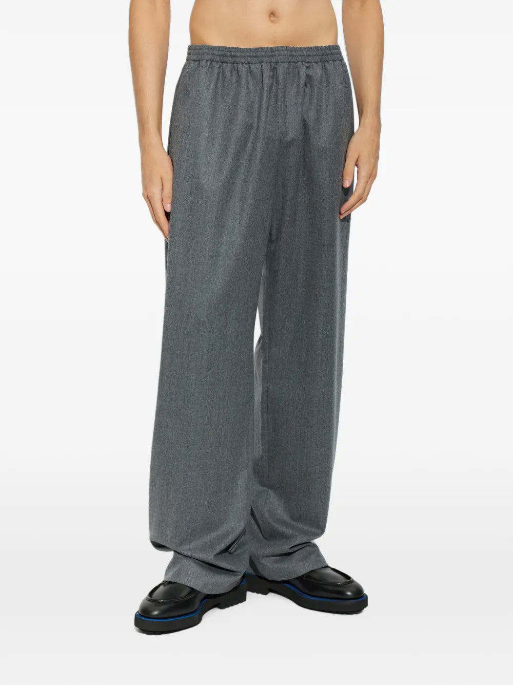 fluid wool flannel trousers