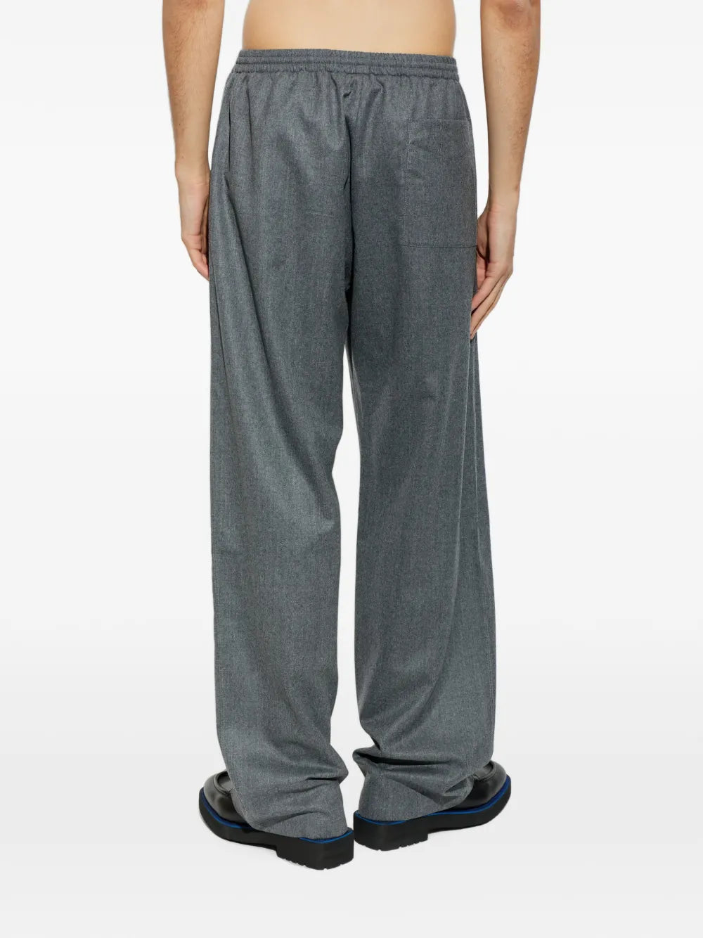 fluid wool flannel trousers