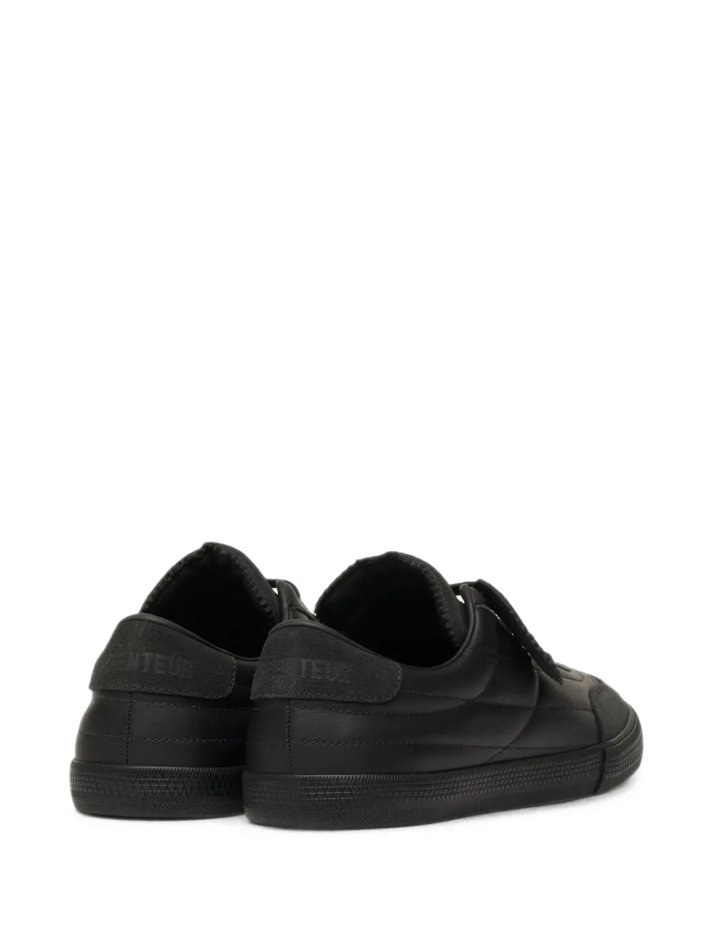 quilted panelled leather sneakers