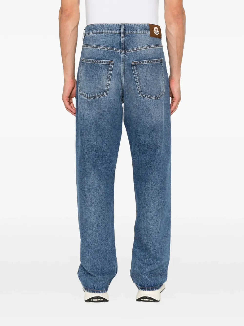 logo-patch straight-leg jeans