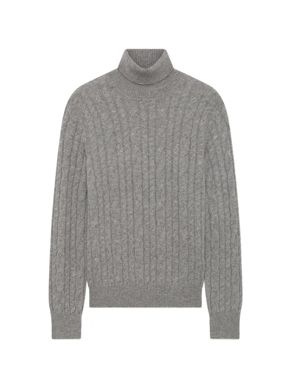 cable-knit roll-neck sweater