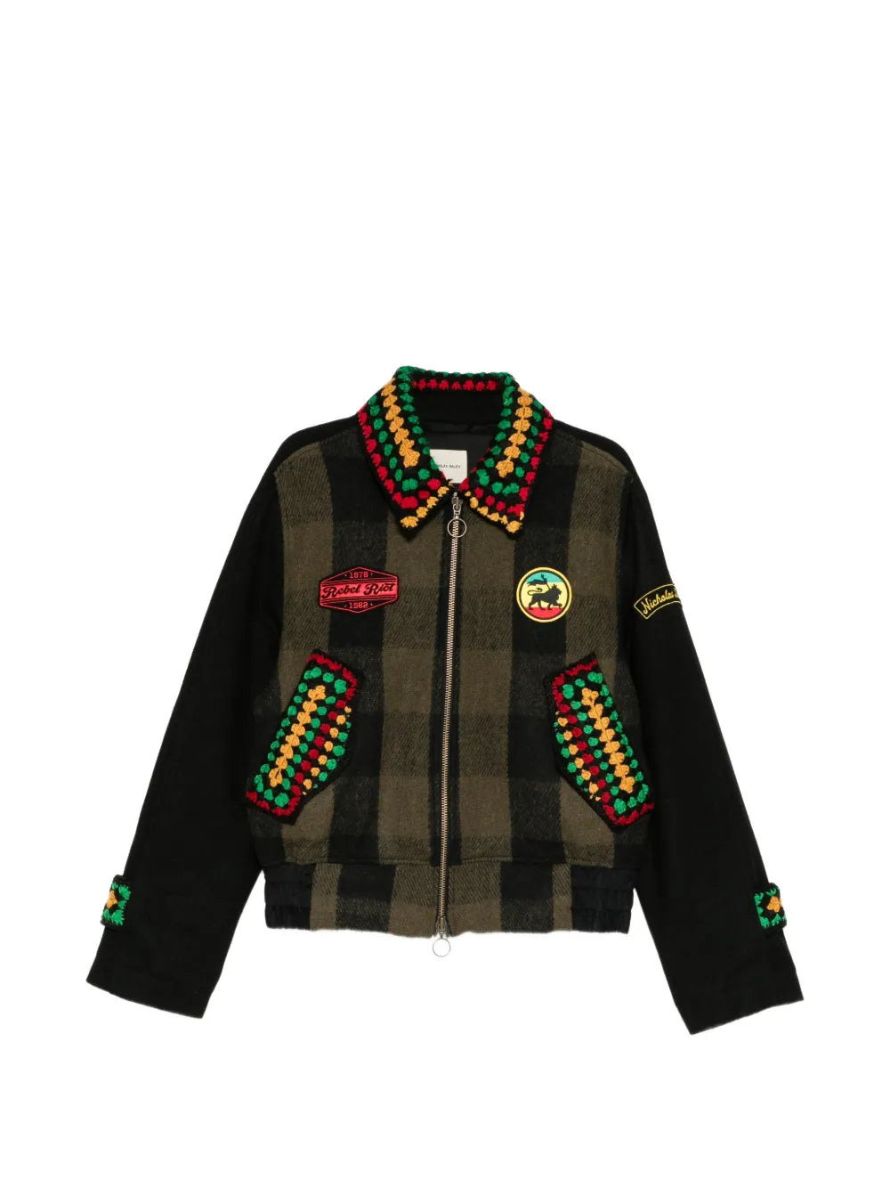 logo-embroidered jacket 