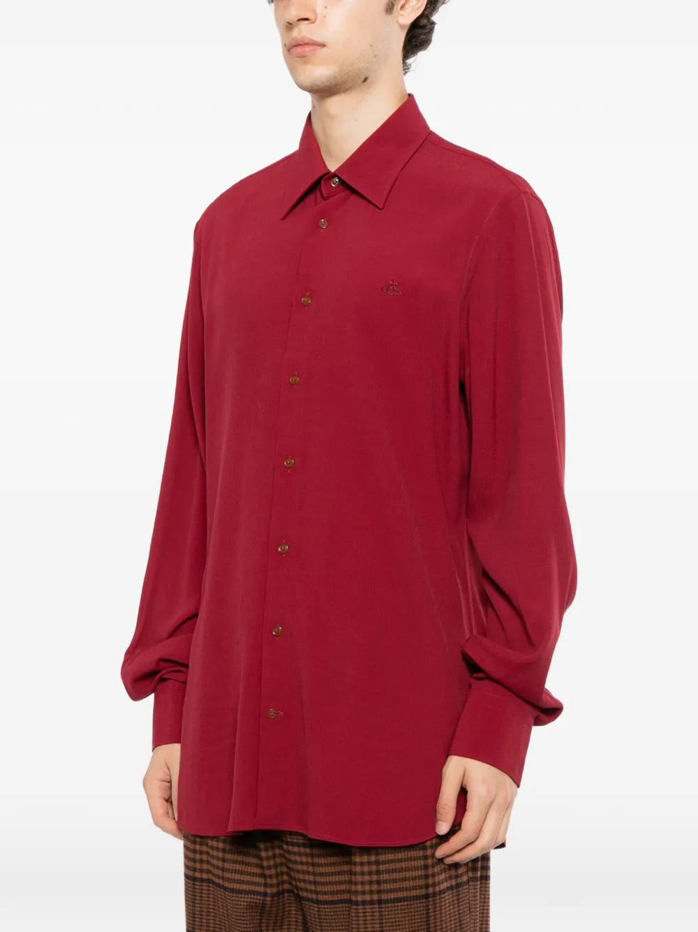 logo-embroidered shirt
